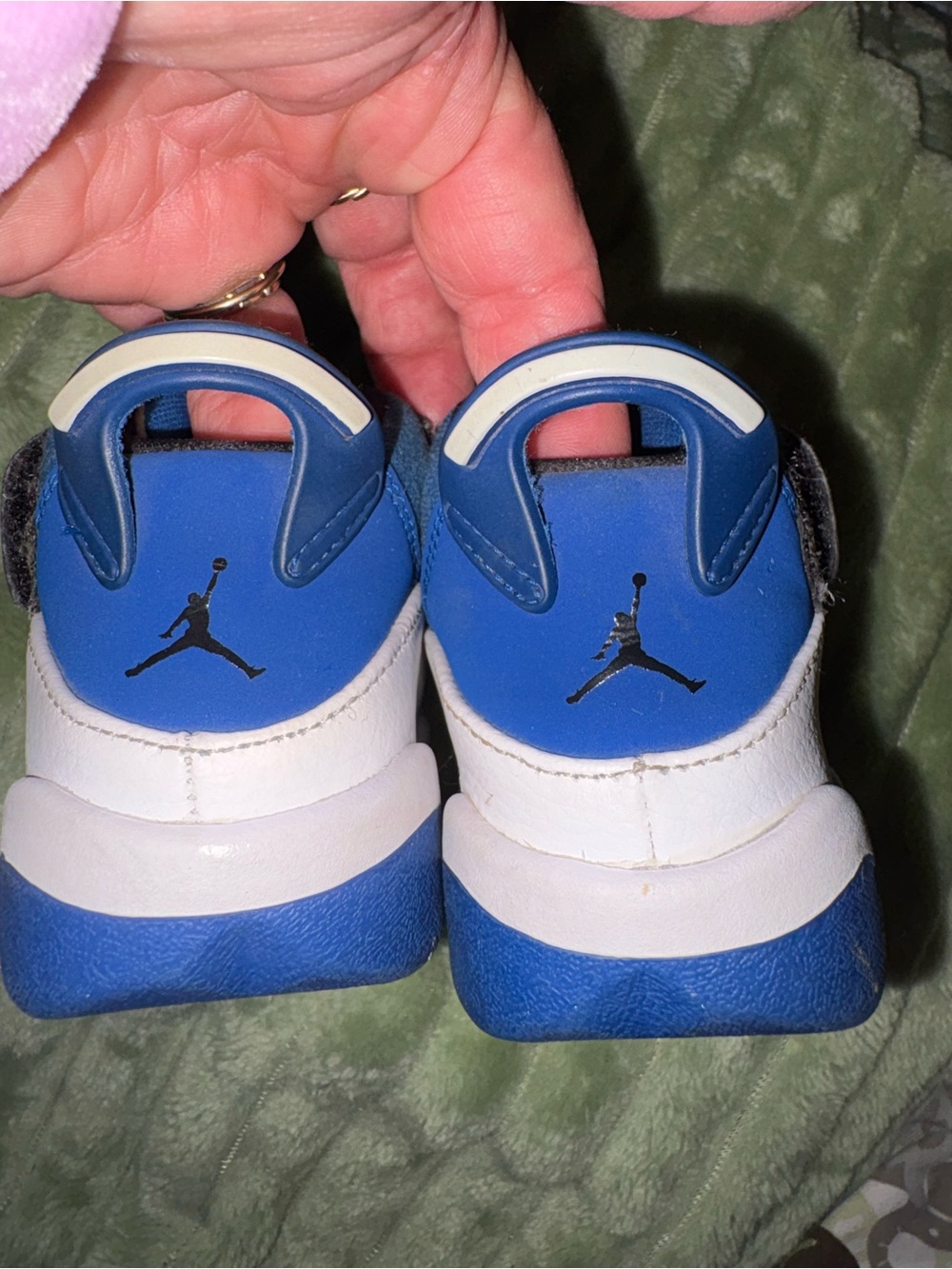 Jordan Kids Blue and White Slip-On Sneakers